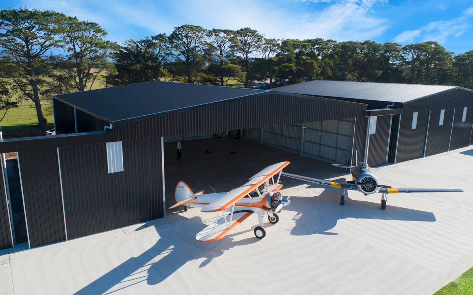 Jace Harrison aircraft hangar 