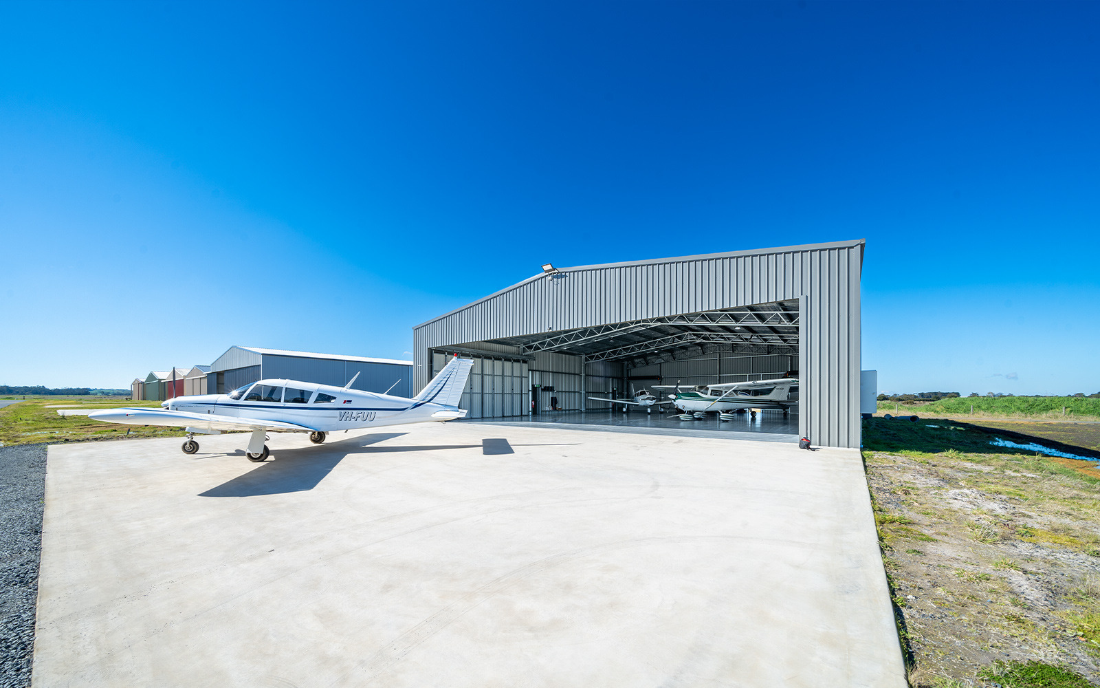 Jess Bailey aircraft hangar 