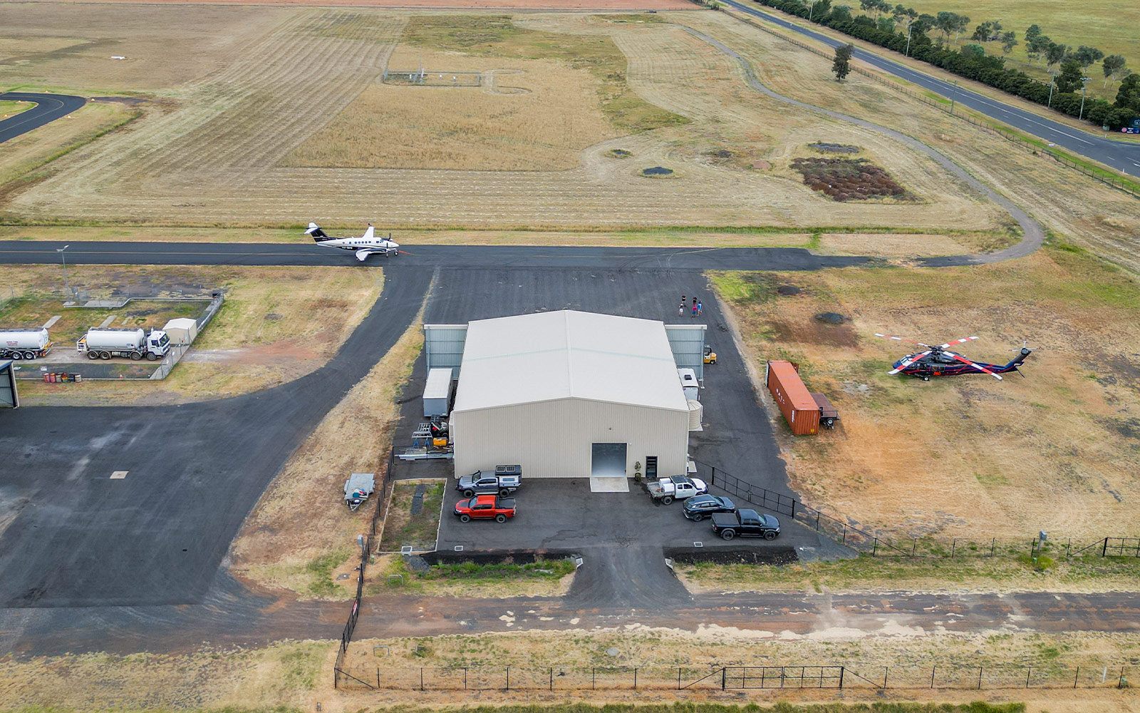 Mat Baker helicopter hangar  