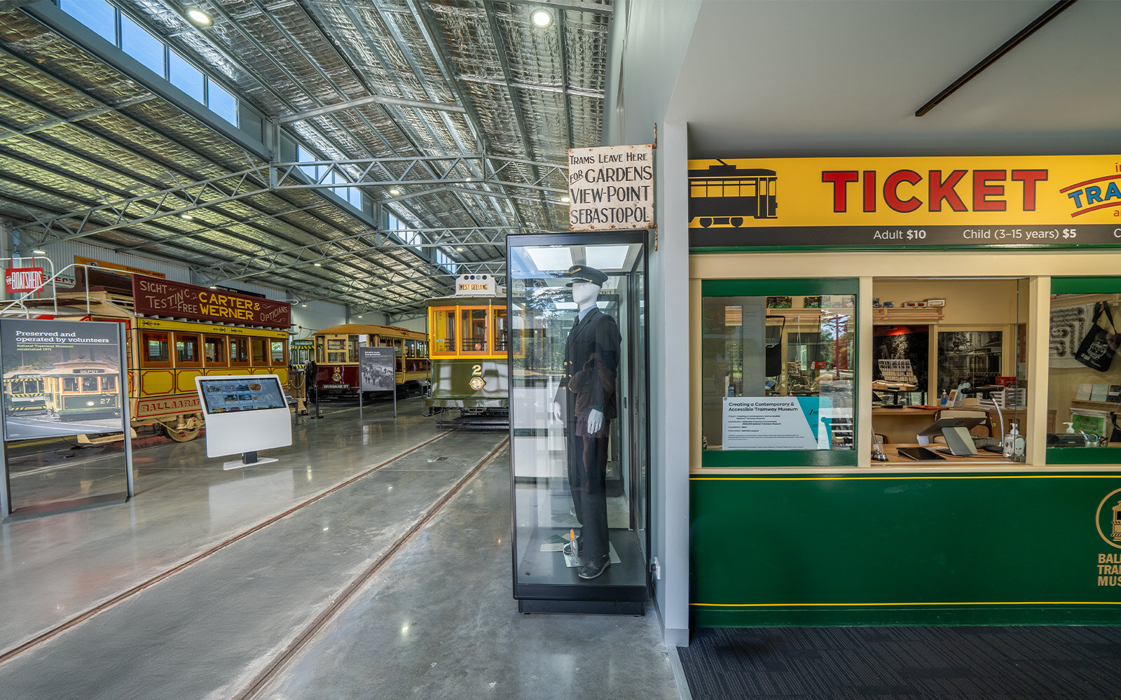 Ballarat Tramway Museum showroom