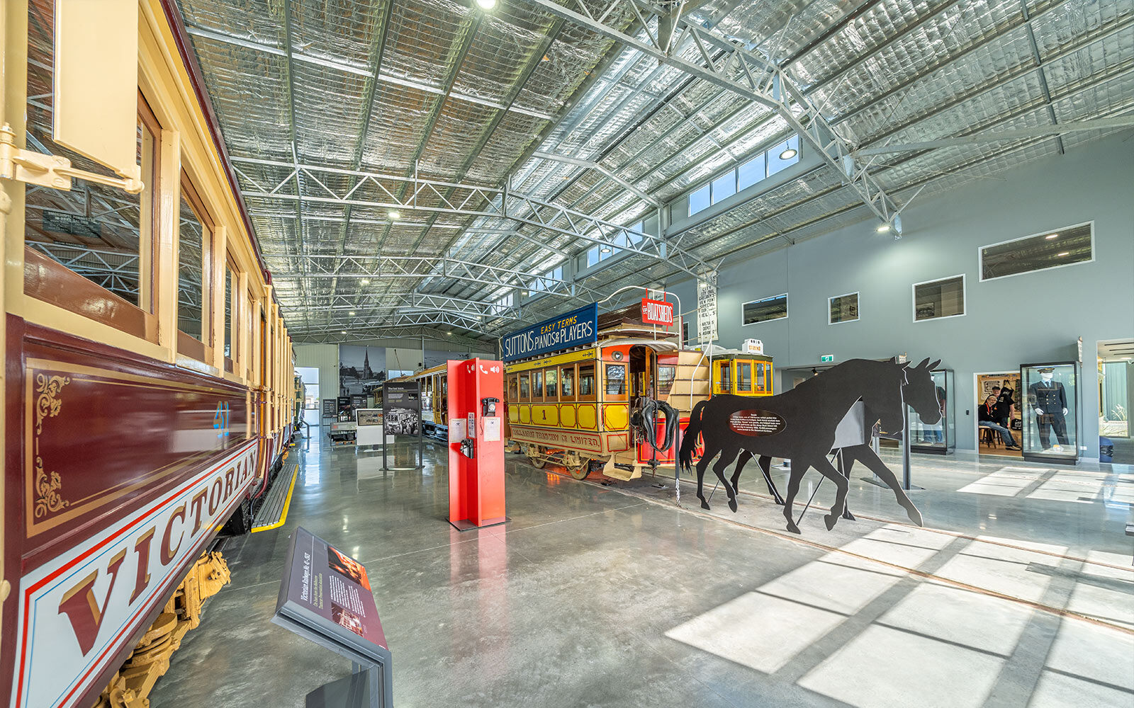 Ballarat Tramway Museum showroom and workshop