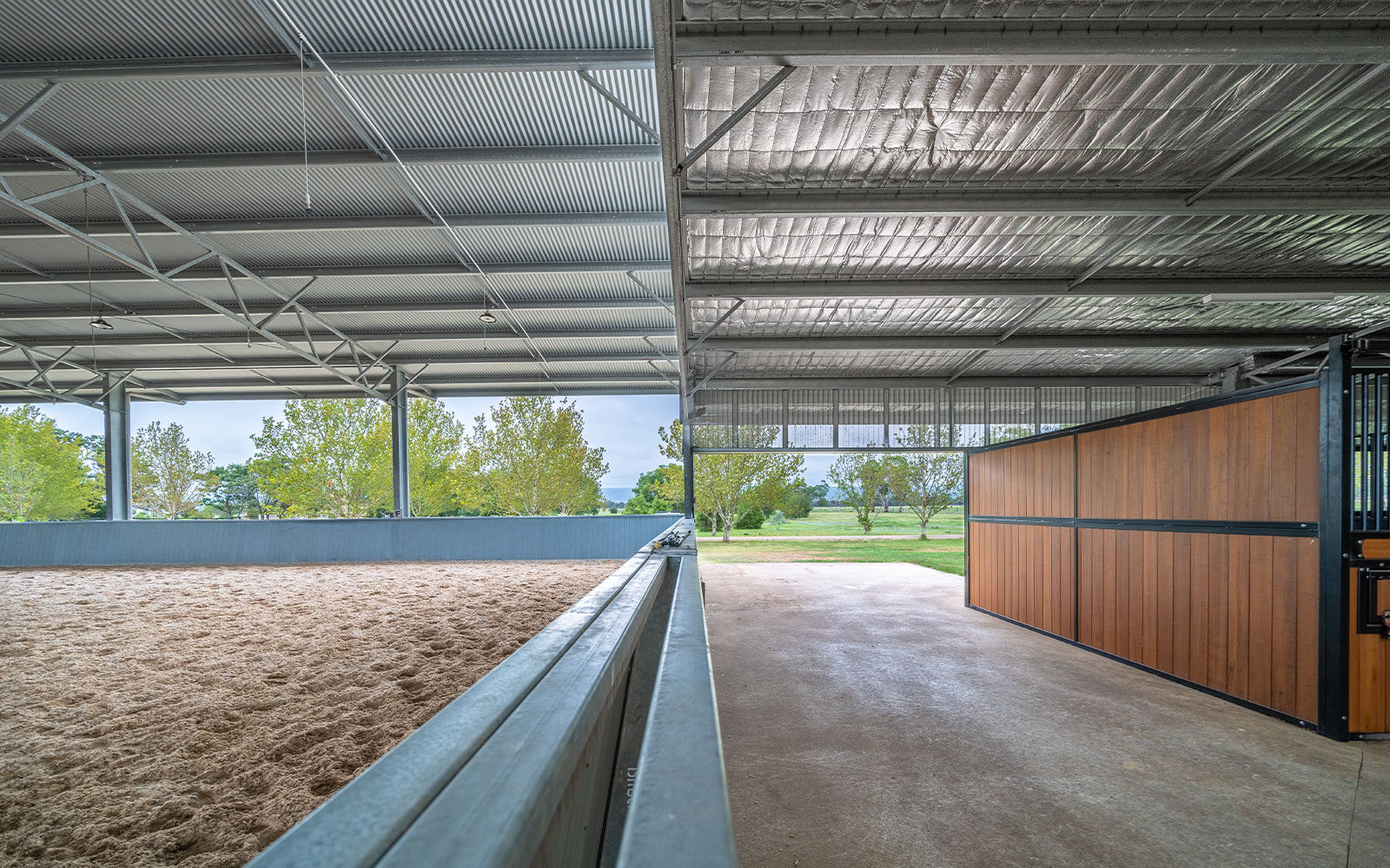 Robyn Boyle combined indoor arena and stable complex  