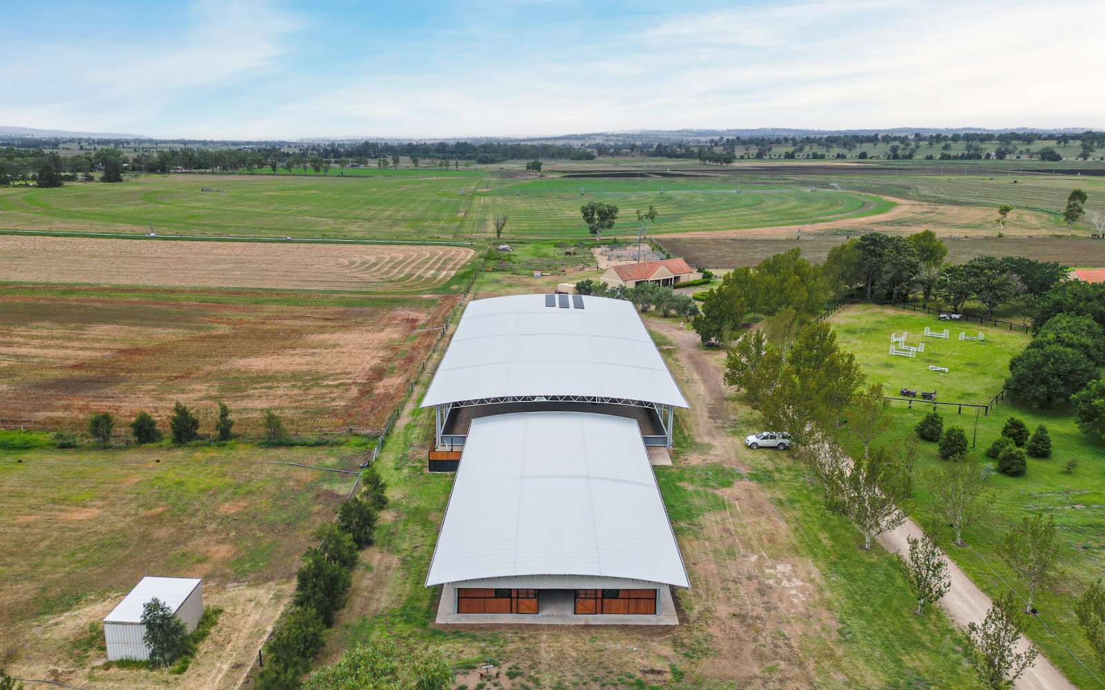 Robyn Boyle combined indoor arena and stable complex