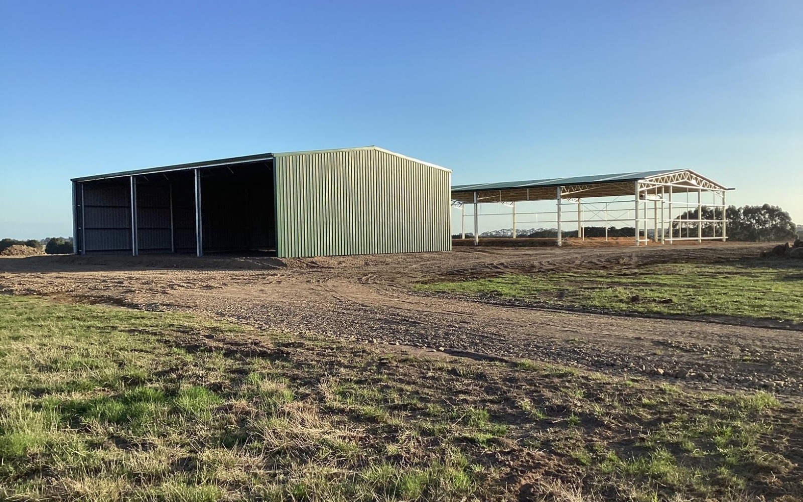 Machinery shed and dairy building
