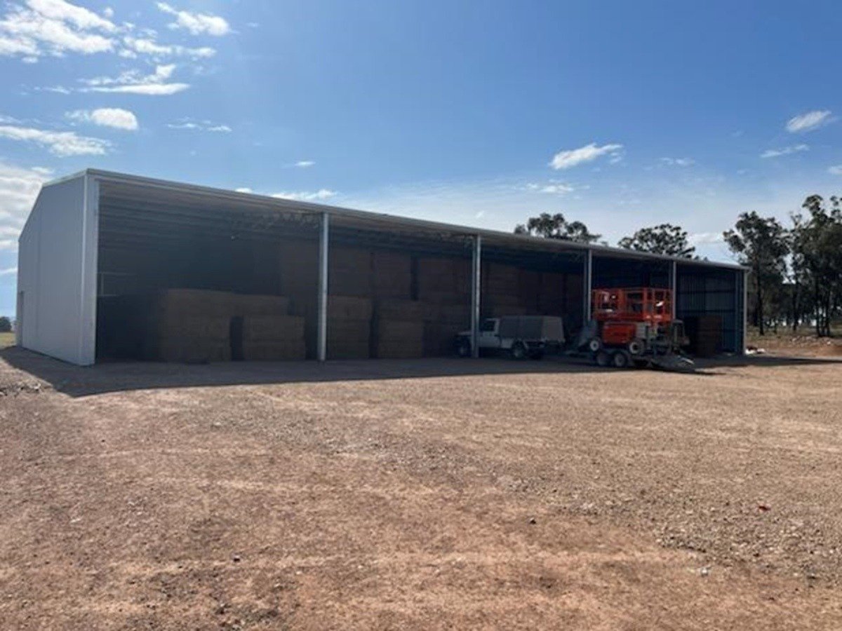 Hay stock shed